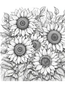 แผ่นภาพระบายสีดอกทานตะวัน: สัมผัสความสดใส สร้างสรรค์ได้ไม่รู้จบ